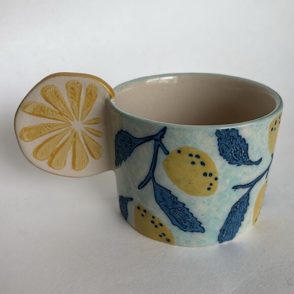 Anthropologie Citrus Wedge Grove Mug Coffee Tea - Picture 4 of 7